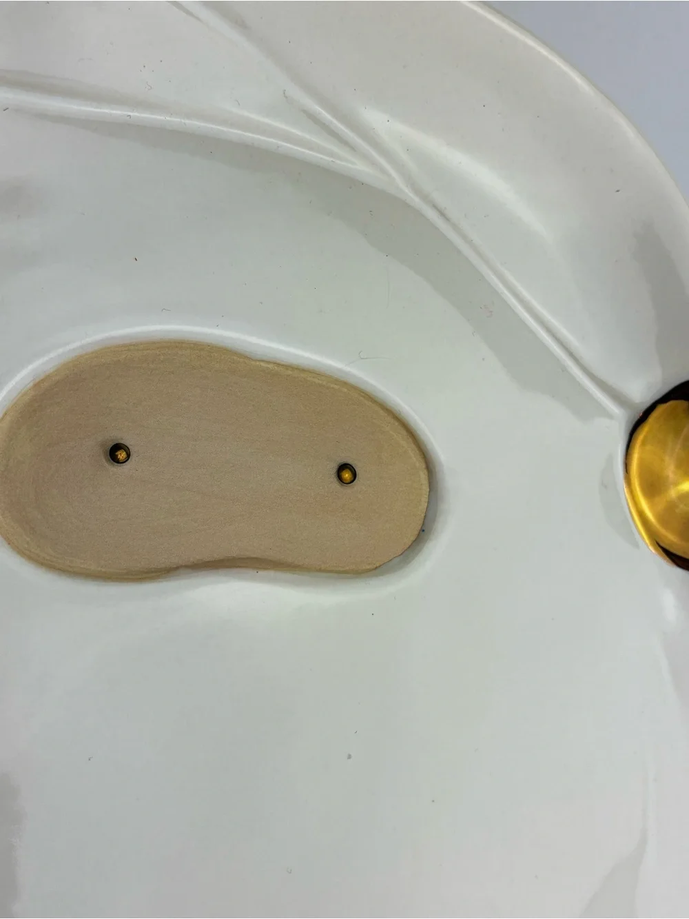 West Elm Santa Plate w/Gold Trim